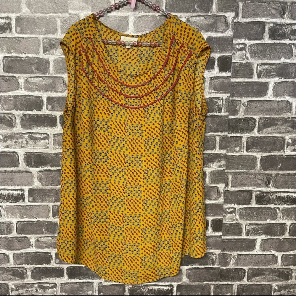 ModCloth yellow apple floral blouse shirt top